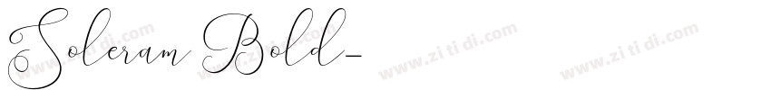Soleram Bold字体转换